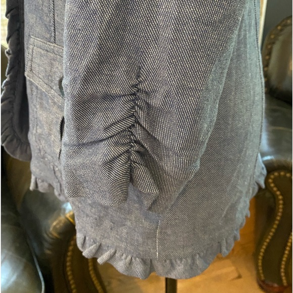 Maunces Ruffle Trim Jacket Women's Medium - Picture 4 of 8